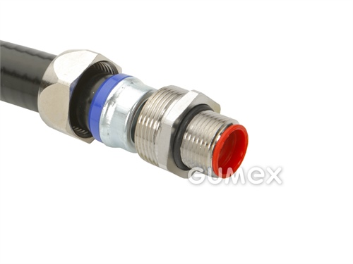 Konektor NORTIGHT C 196 M, pro ochranné hadice 1/4", vnější závit M12x1,5, IP67, -45°C/+105°C, poniklovaná mosaz